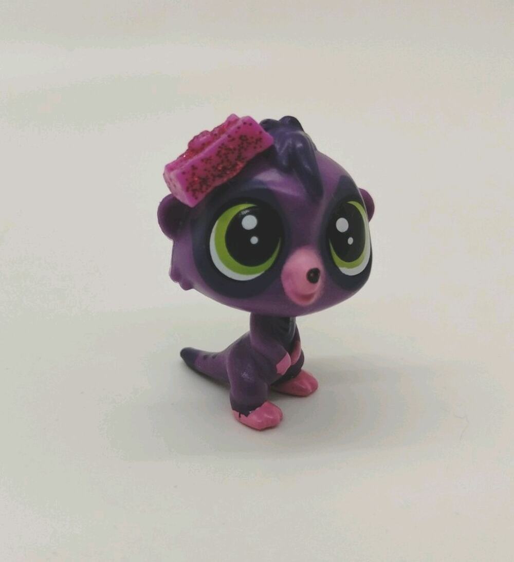 Lps Littlest Pet Shop Meerkat Mini Miniature Purple Green Eyes 4144